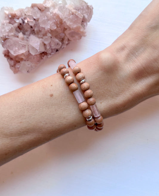 The Rose Quartz Wrap Bracelet