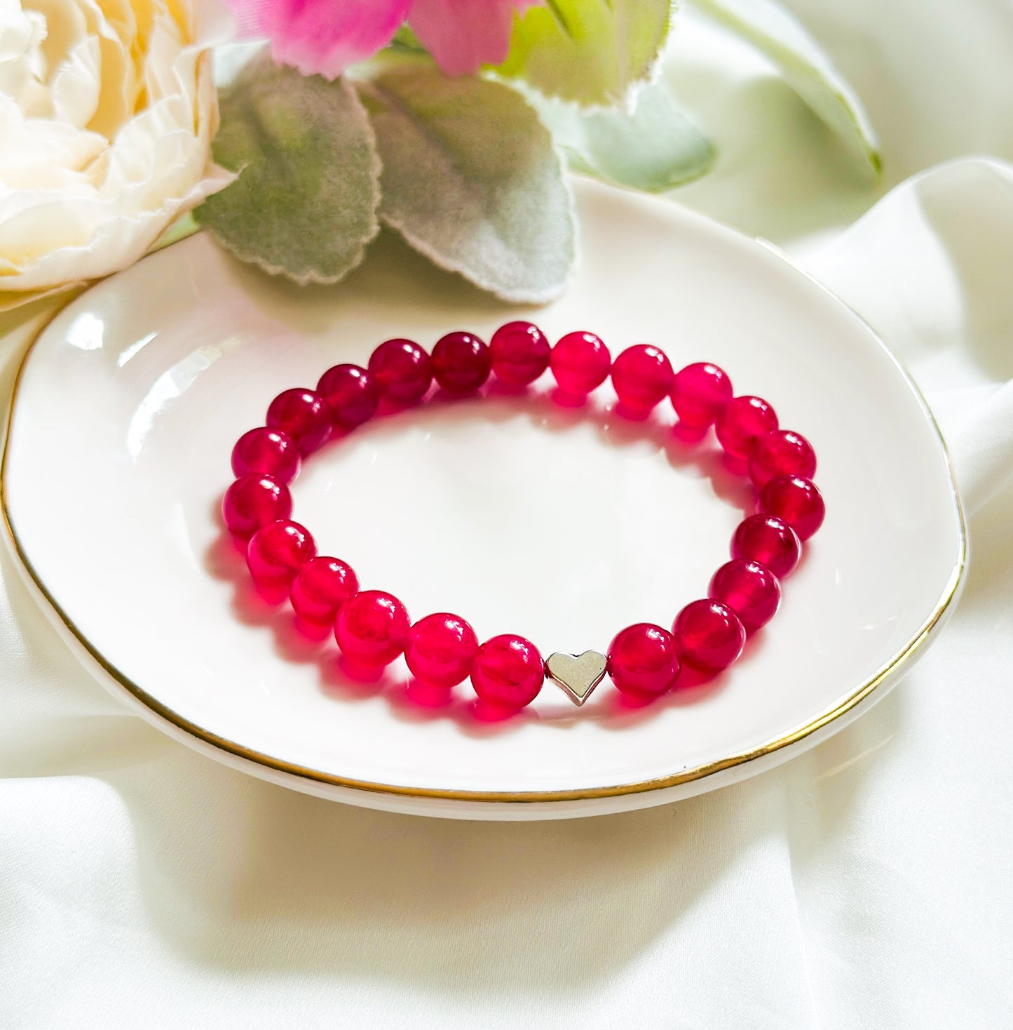 The Magenta Heart Bracelet