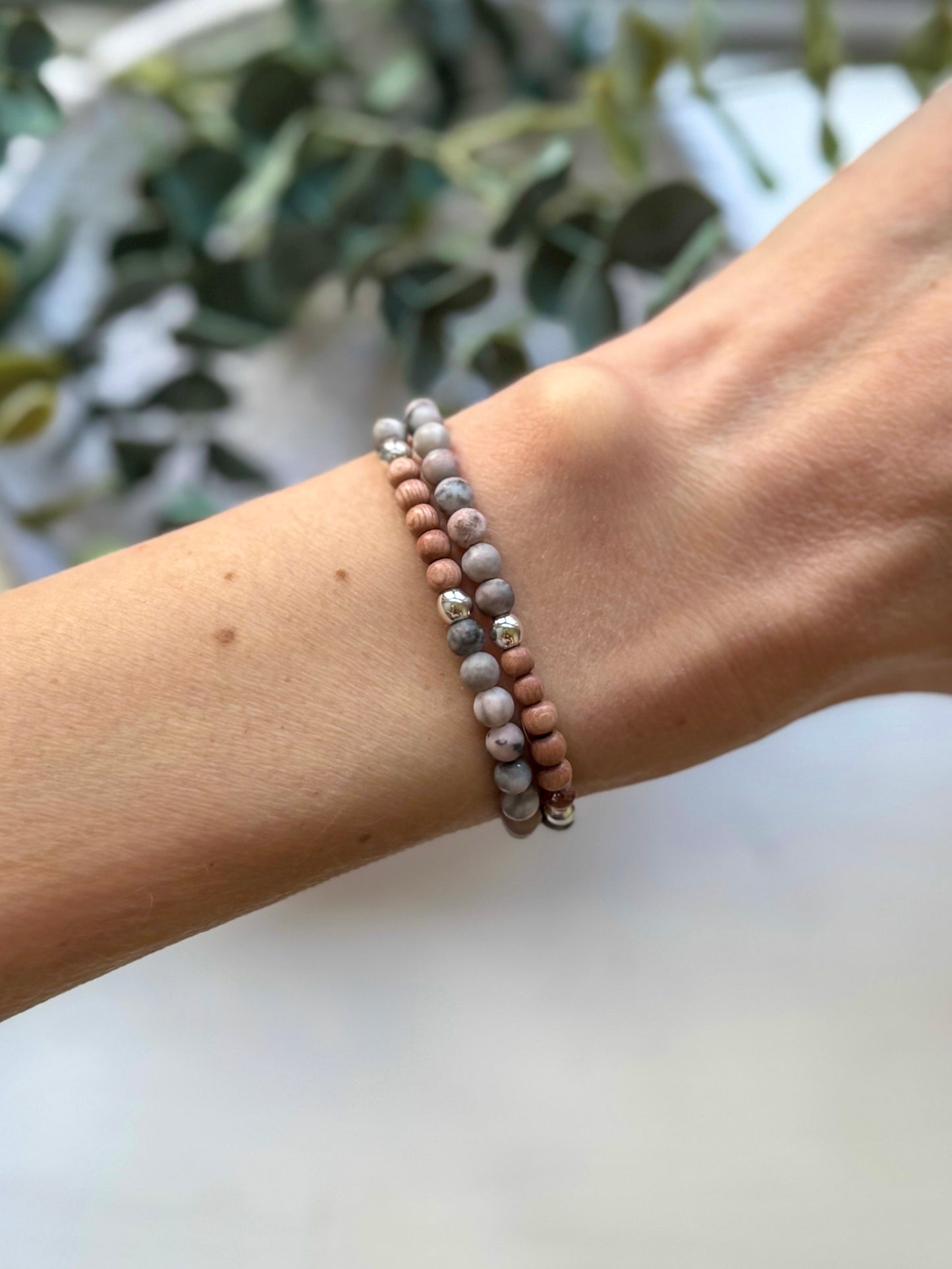 The Pink Zebra Jasper Wrap Bracelet
