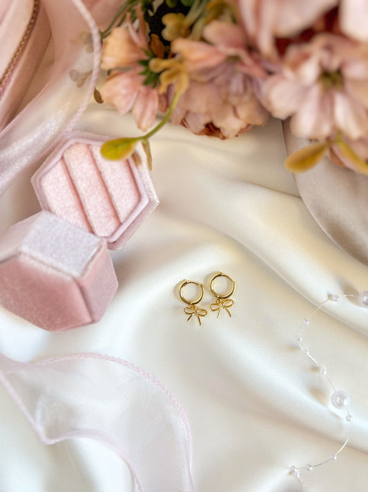 The Gold Bow Hoops
