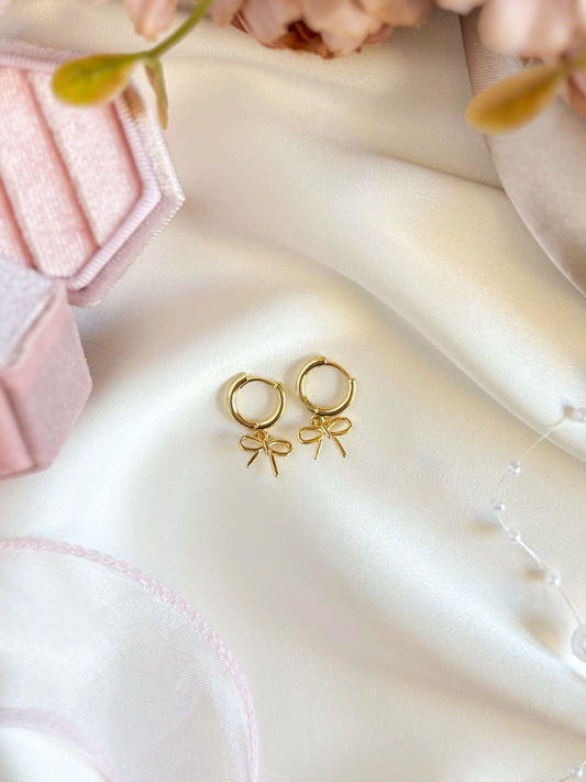 The Gold Bow Hoops