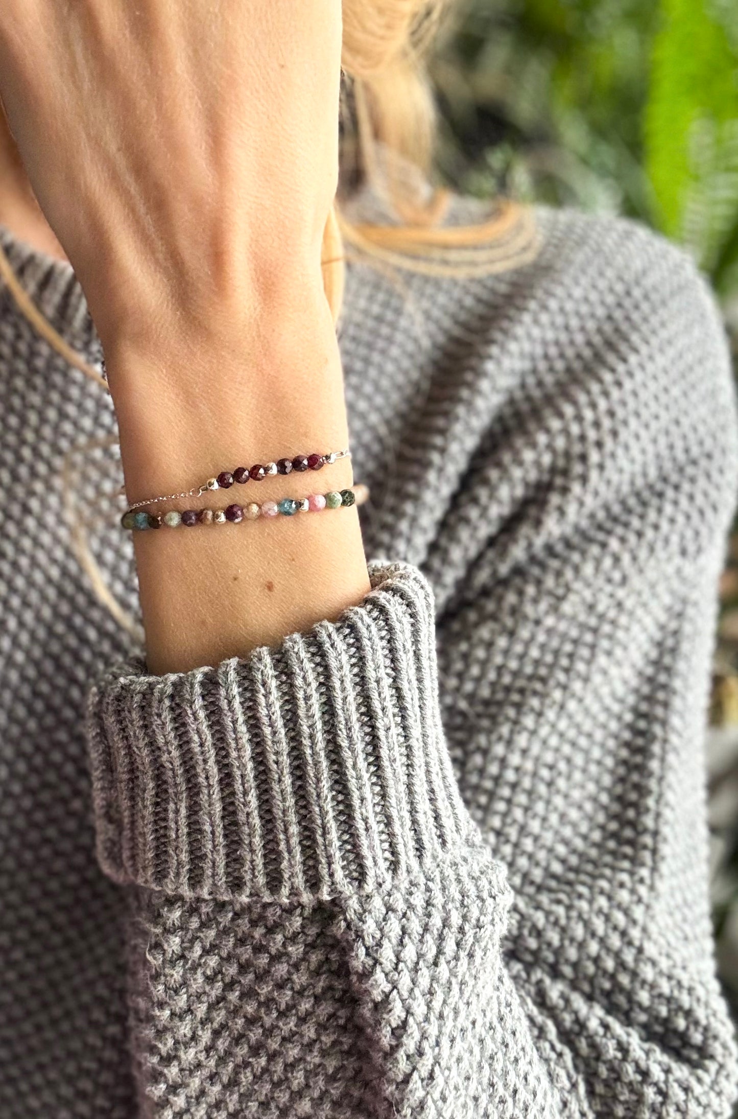 The Birthstone Minimalist Silver Bracelets