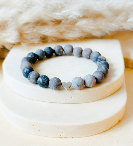 Grey Heart Bracelet