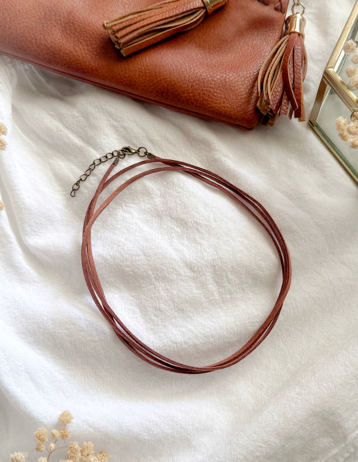 The Tahoe Leather Wrap Necklace