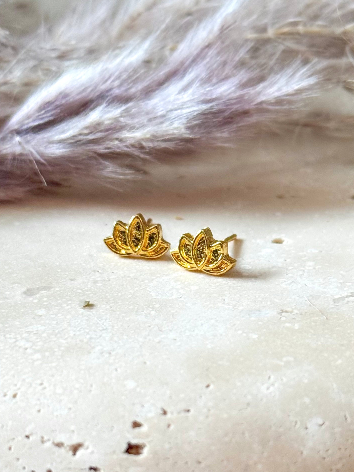 The Gold Lotus Earrings