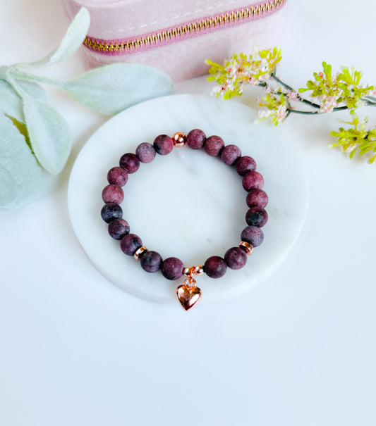 Matte Rhodonite Bracelet