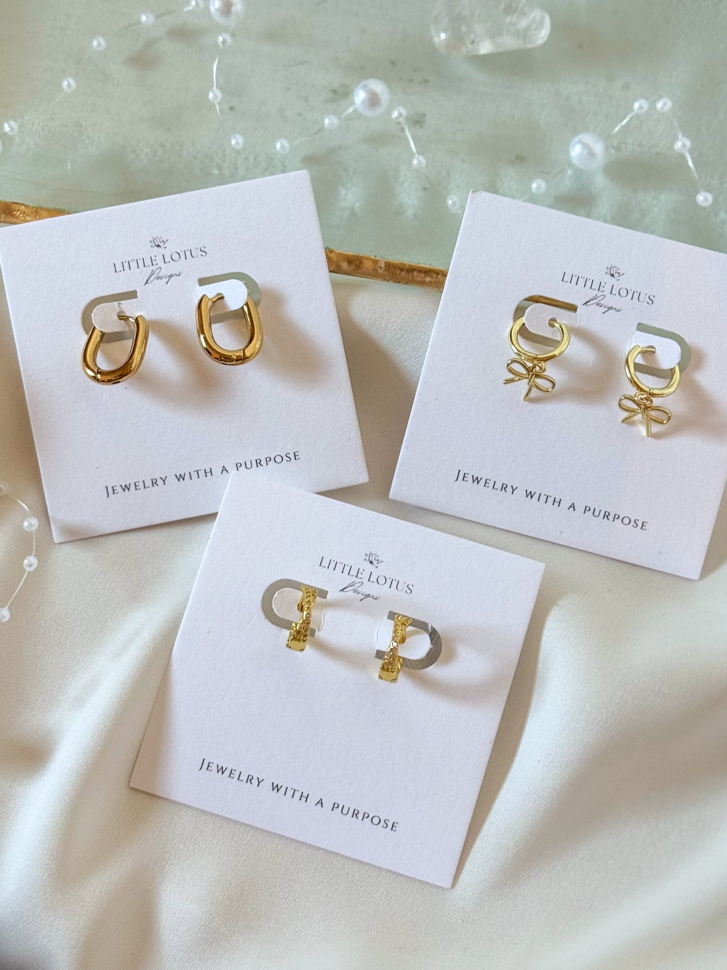 The Gold Bow Hoops