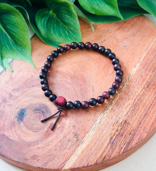Redwood tie bracelet 6mm