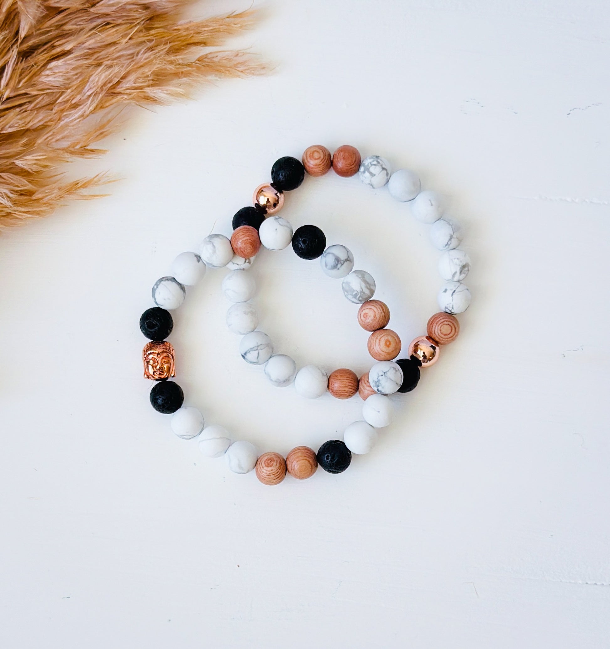 Zen Harmony Gemstone Bracelet Set.