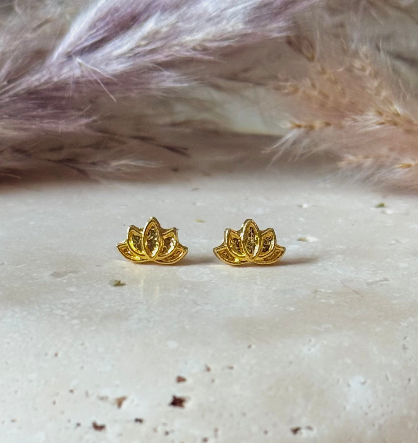 The Gold Lotus Earrings