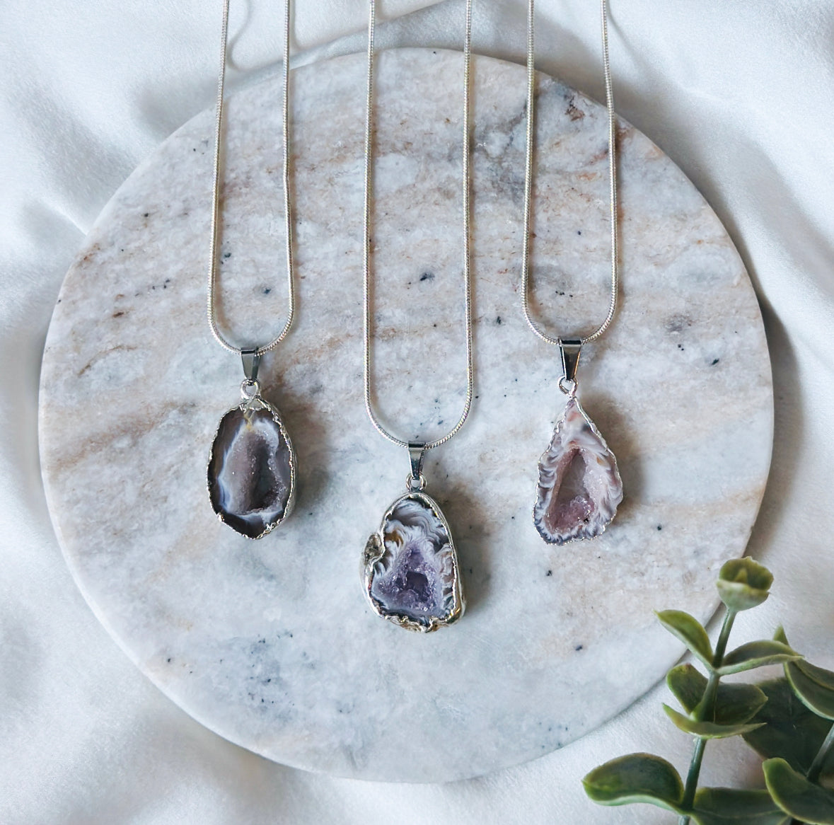 The Agate Geode Necklace.