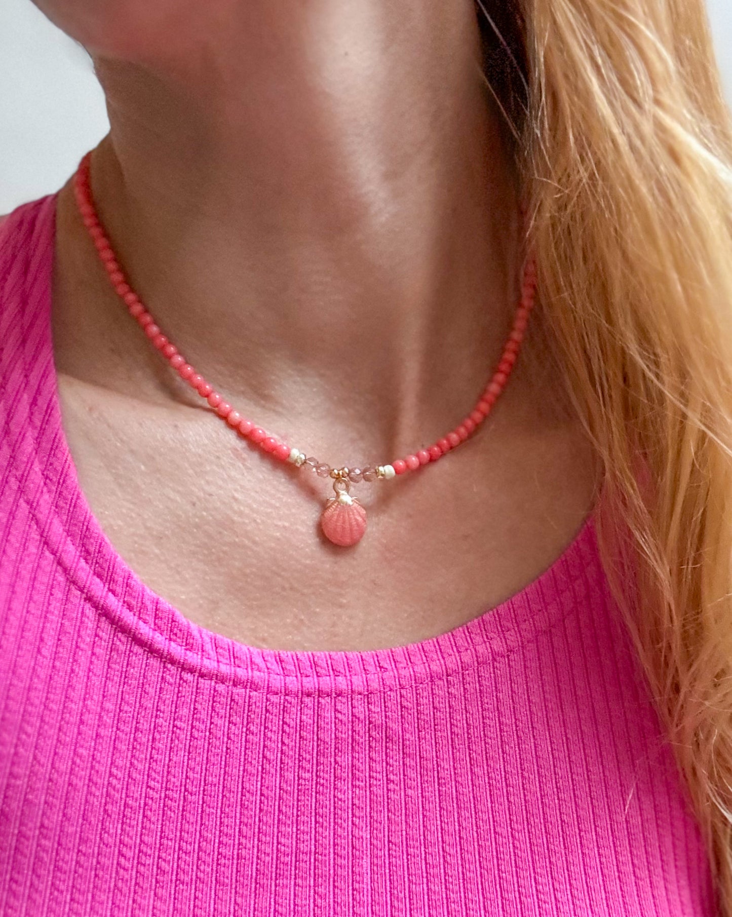 The Peach Coral Oceana Necklace