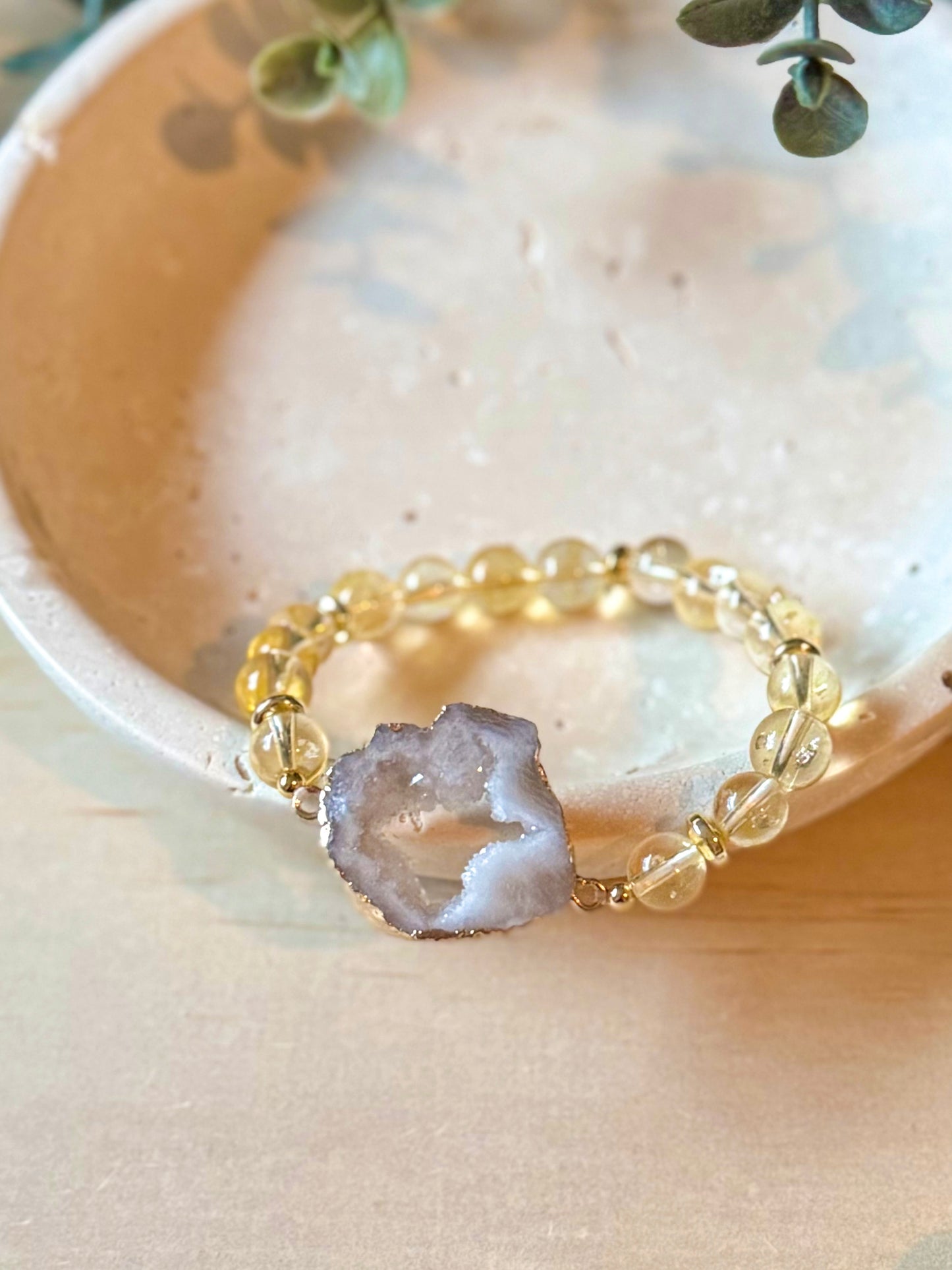 The Mellow Yellow Druzy Agate Bracelet