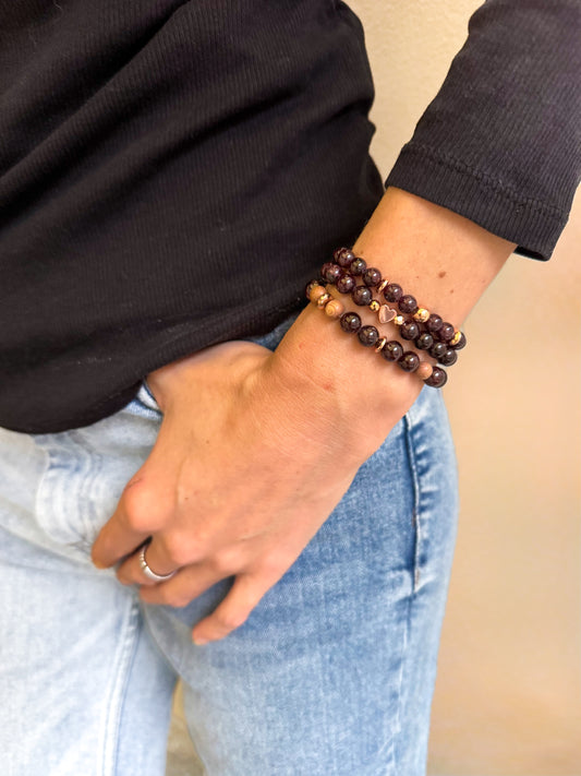 Garnet Bracelet Set