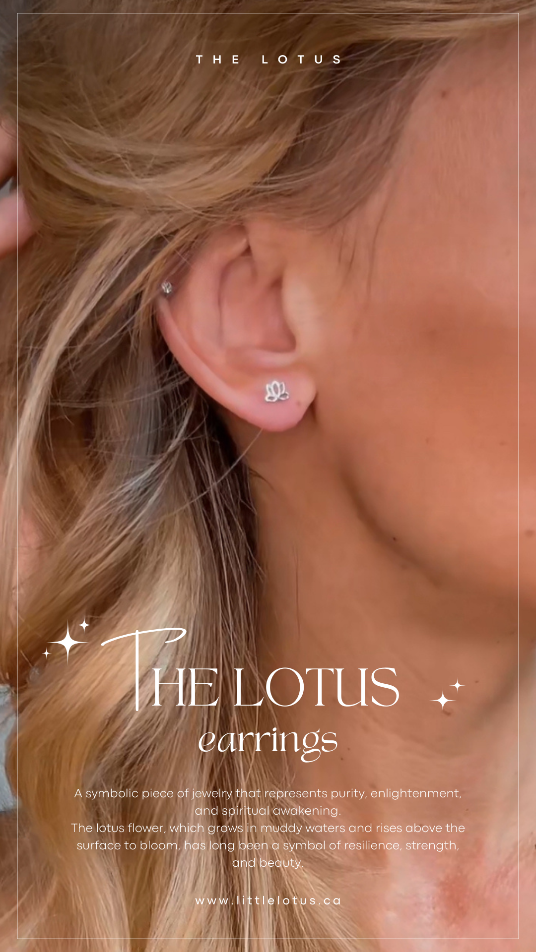 sterling silver lotus earrings
