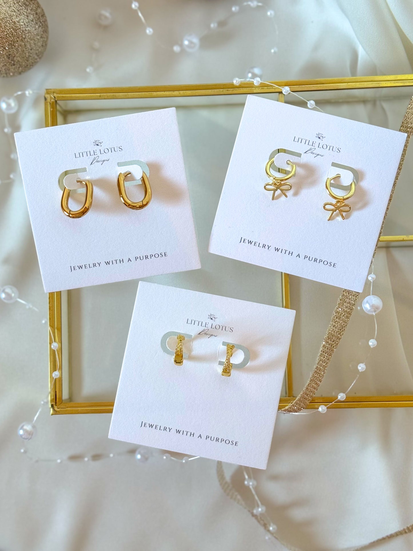 The Gold Bow Hoops
