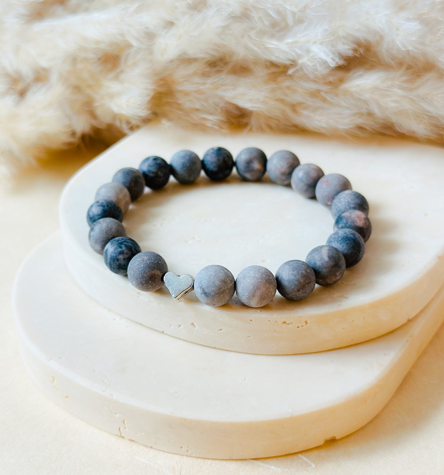 Grey Heart Bracelet