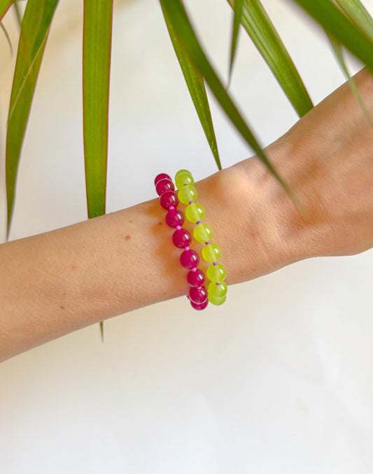 The Lime Burst & Fuchsia Frenzy Bracelets 💚💖