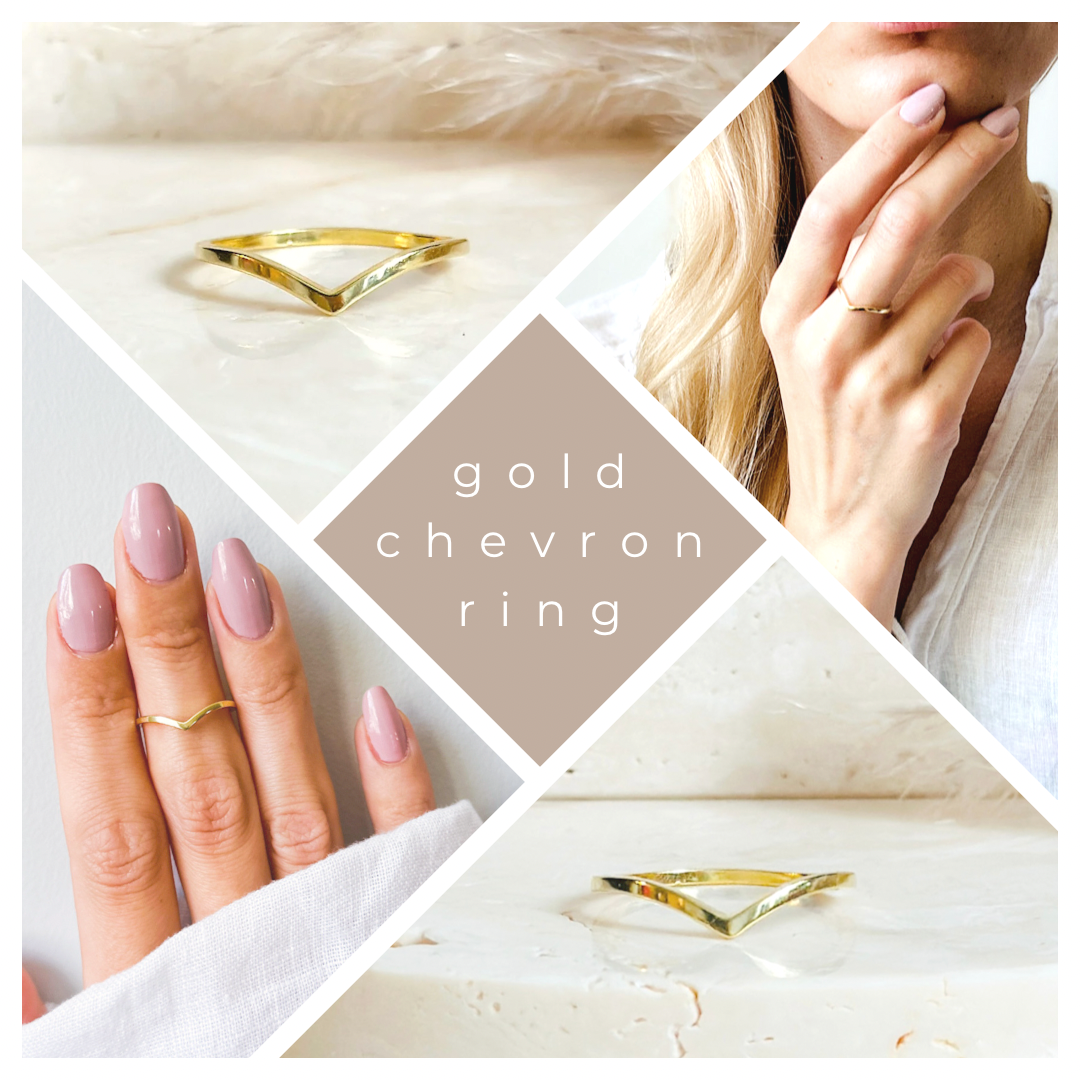The Gold Chevron Ring