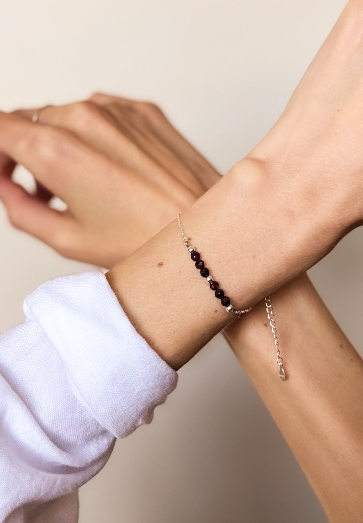The Birthstone Minimalist Silver Bracelets