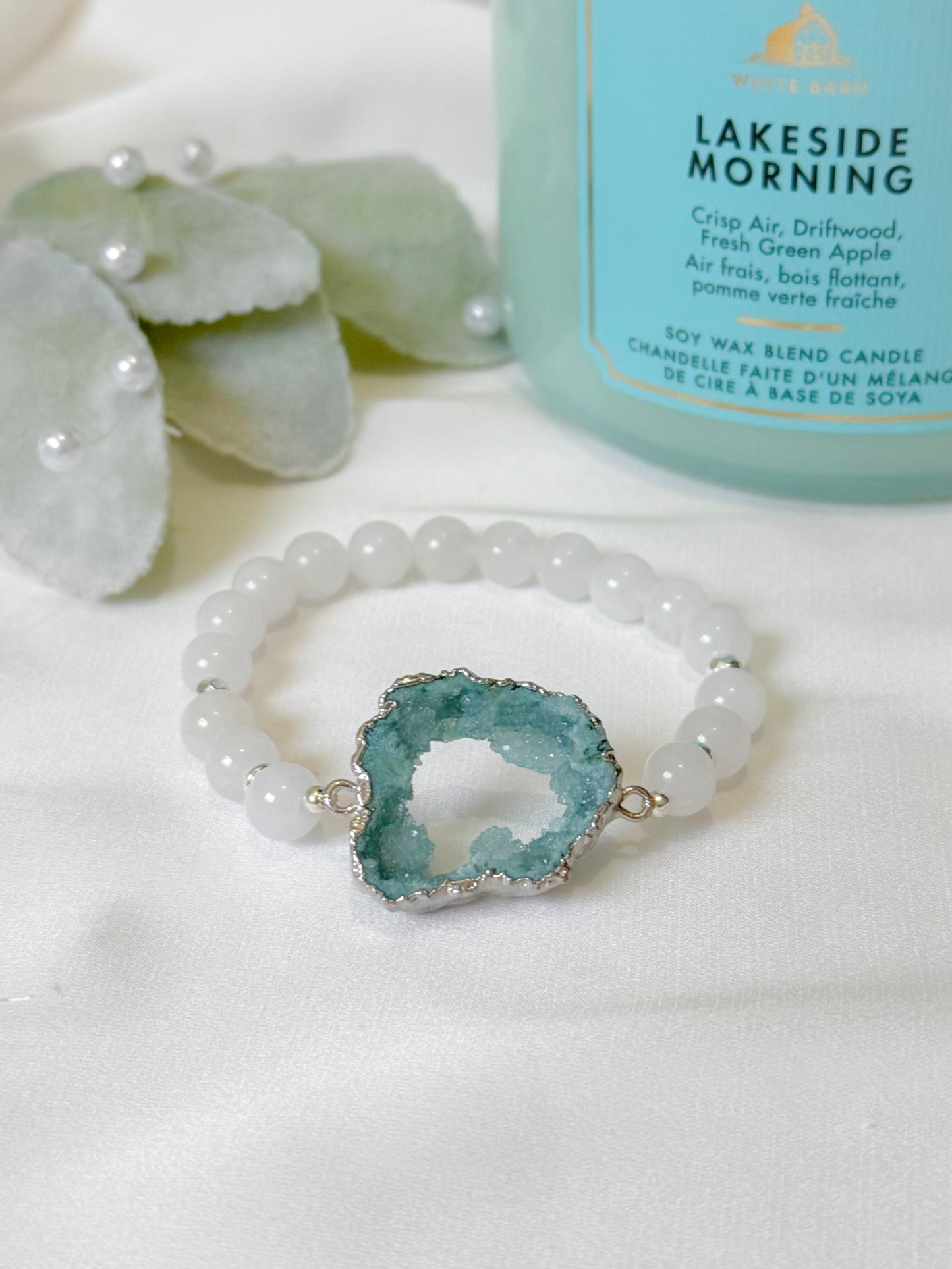 The Balancing Blue Druzy Agate Bracelet
