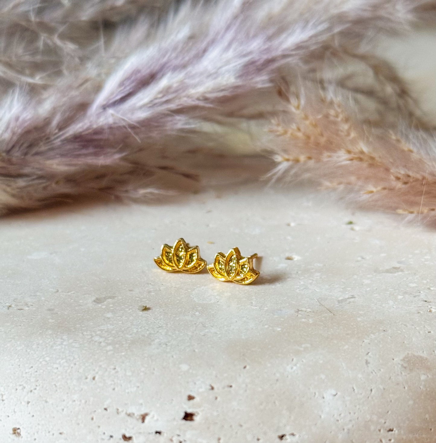 The Gold Lotus Earrings