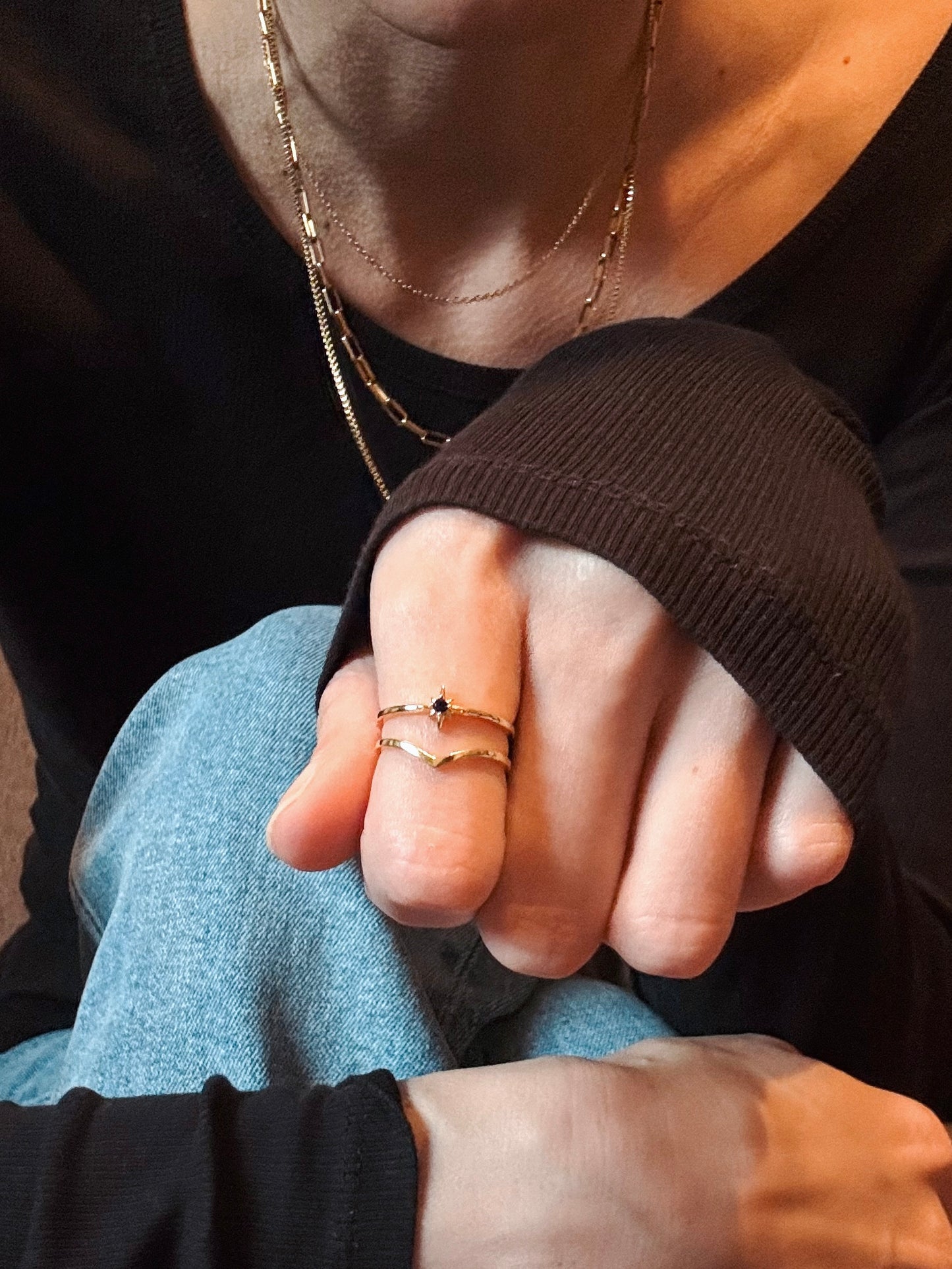 The Gold Chevron Ring