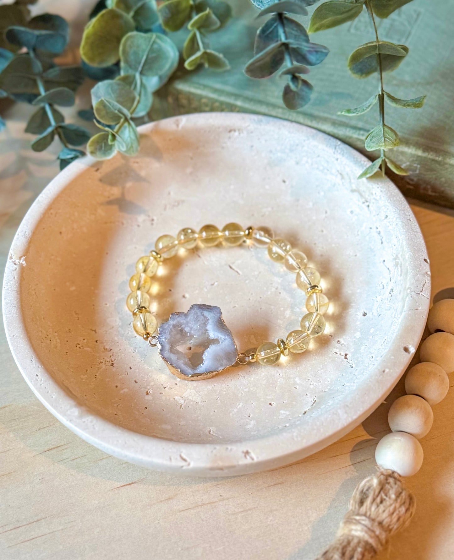 The Mellow Yellow Druzy Agate Bracelet