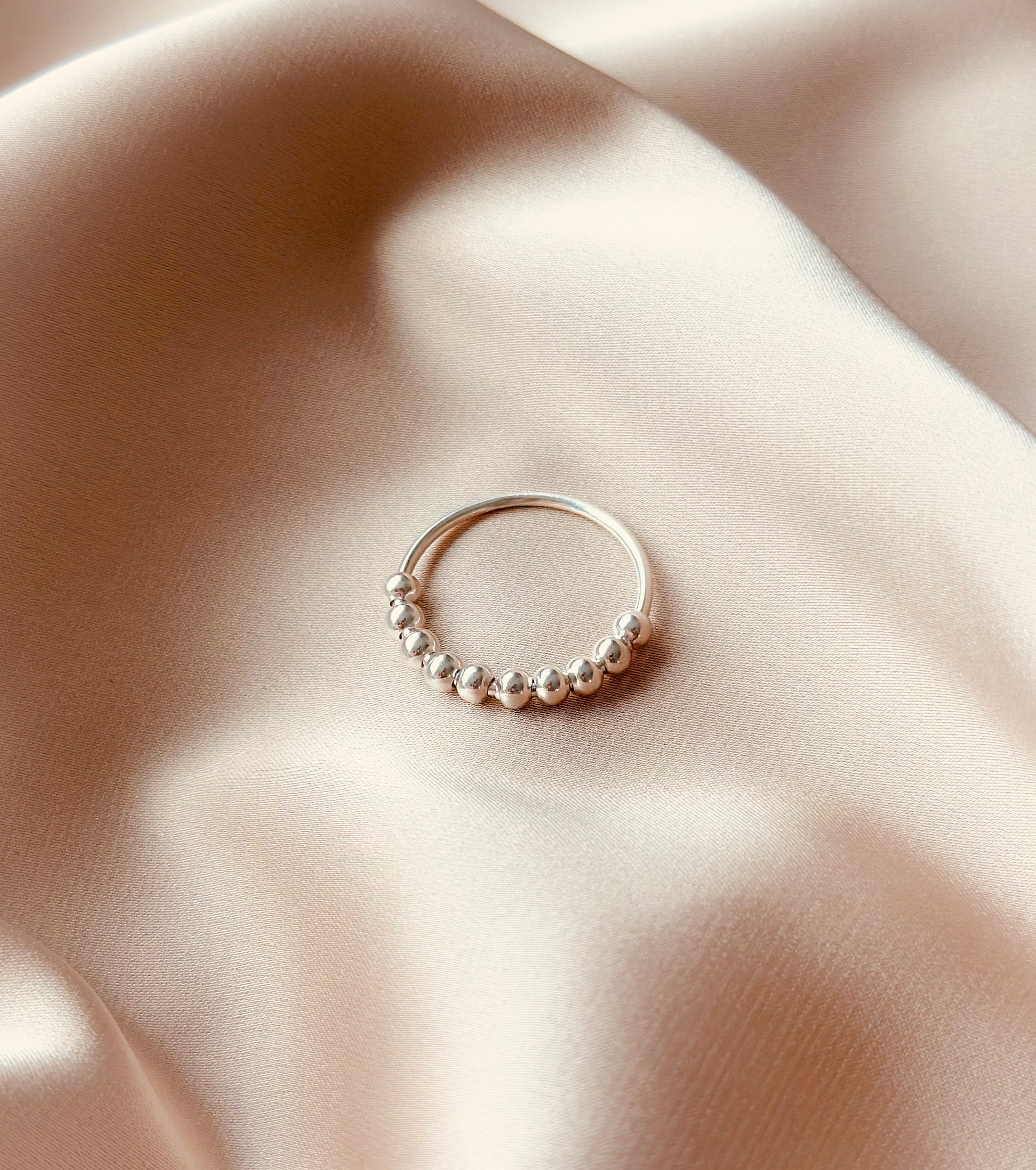 Sterling Silver Anxiety Relief fidget ring