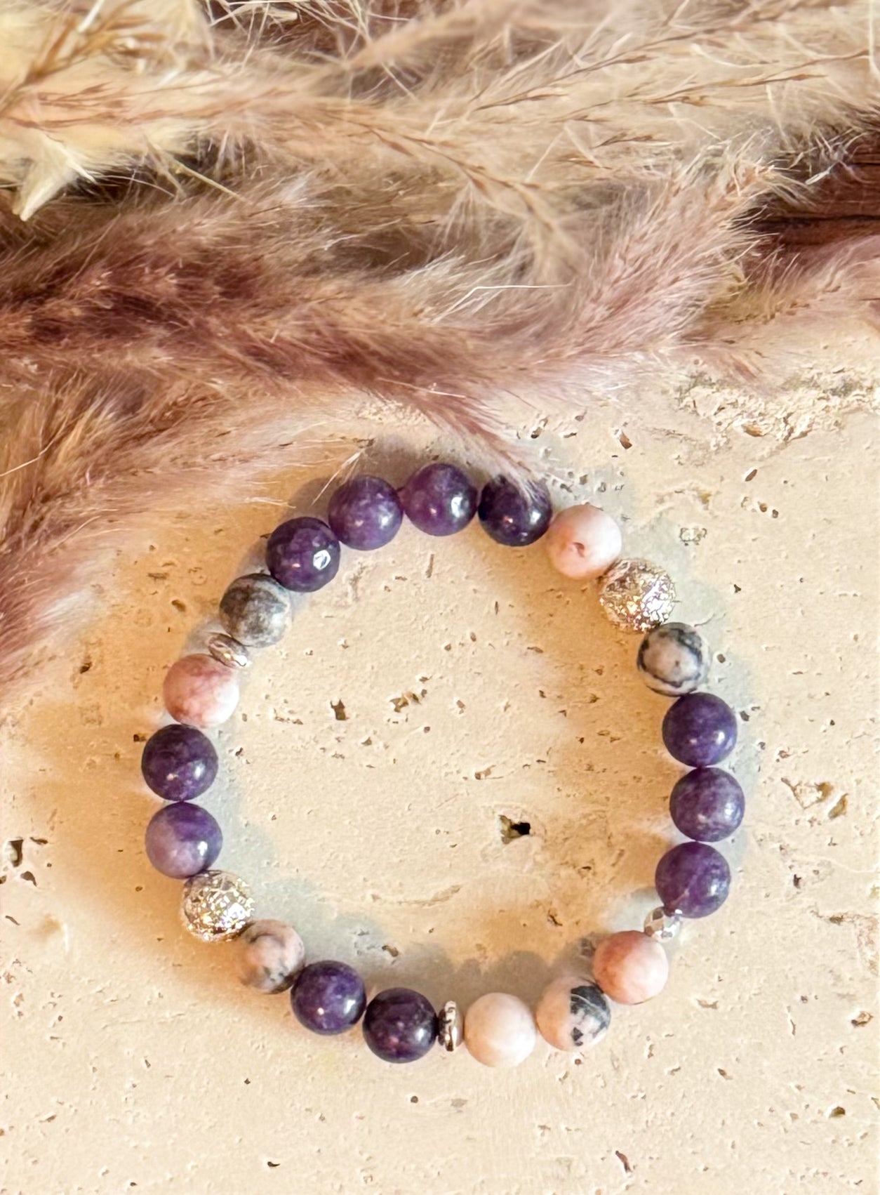 The Wild Lavender & Slate Bracelet