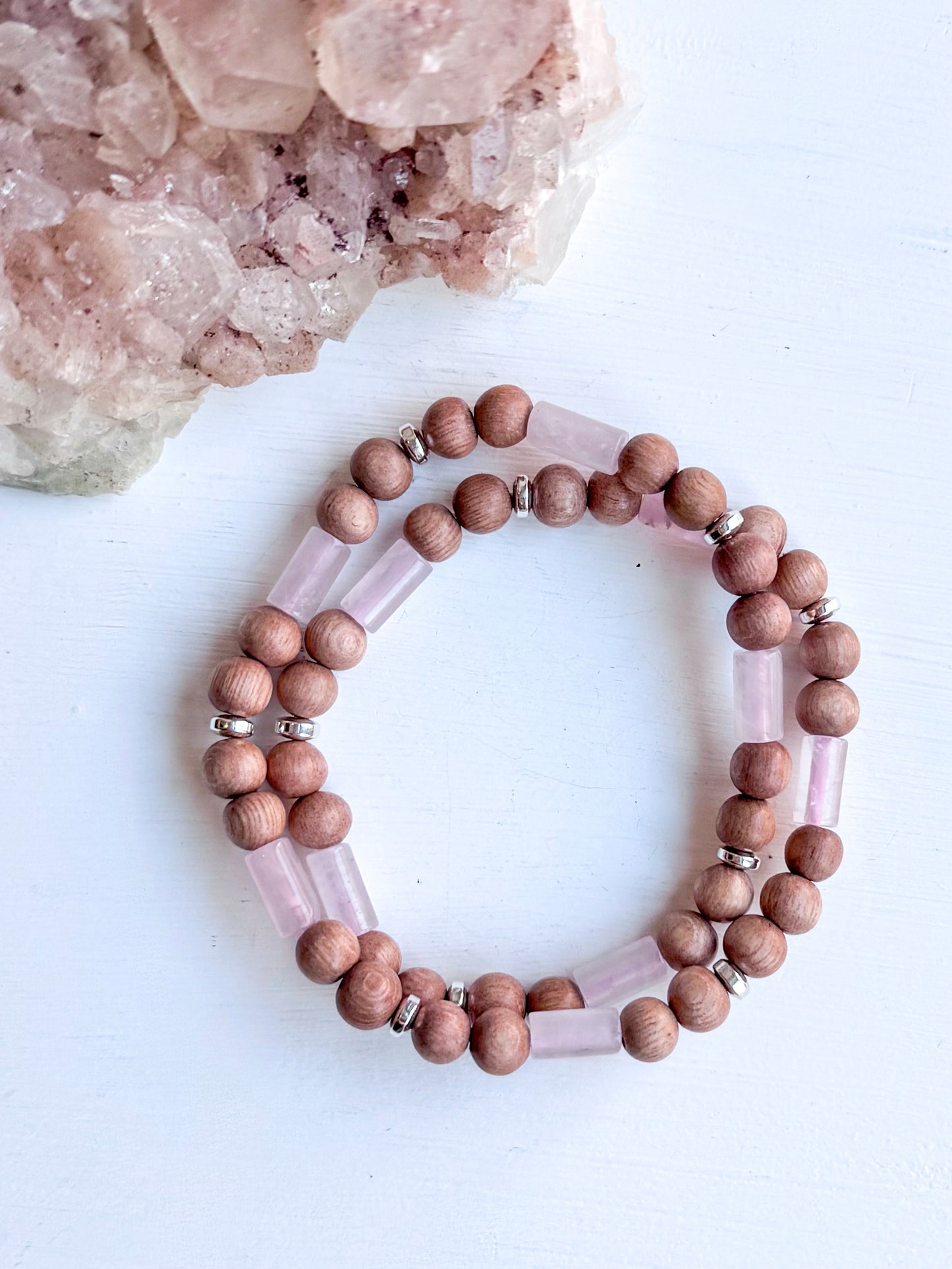 The Rose Quartz Wrap Bracelet