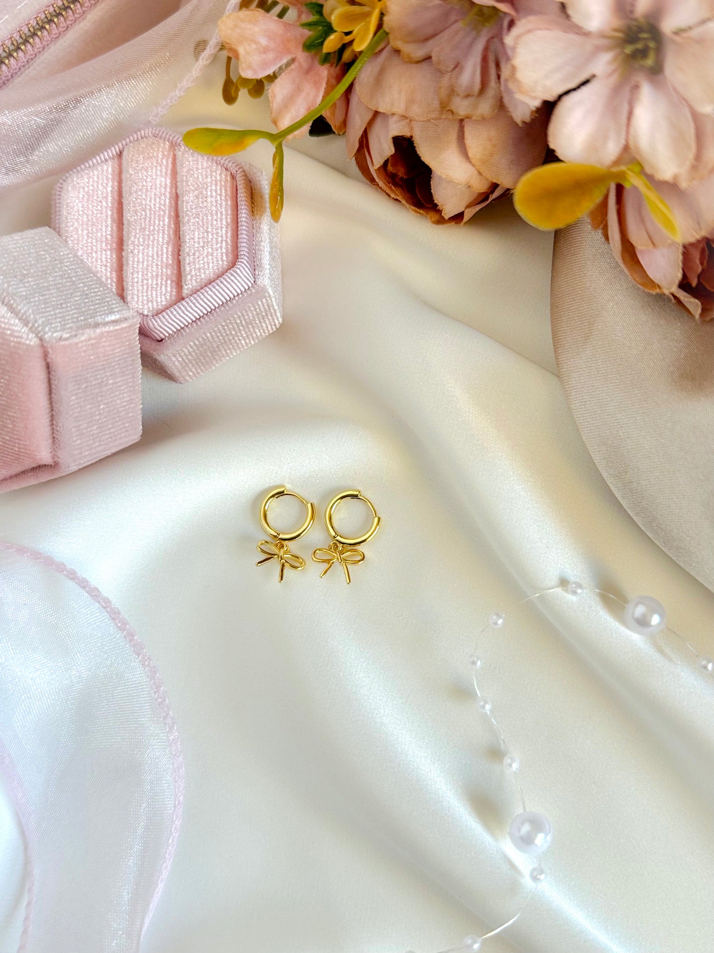 The Gold Bow Hoops