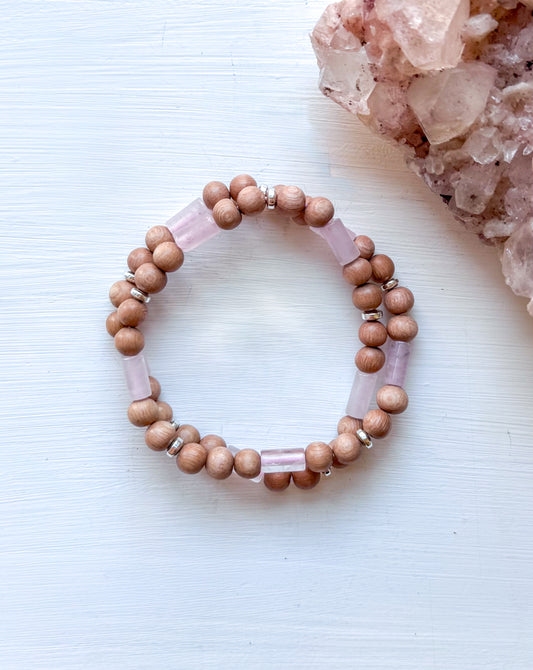 The Rose Quartz Wrap Bracelet
