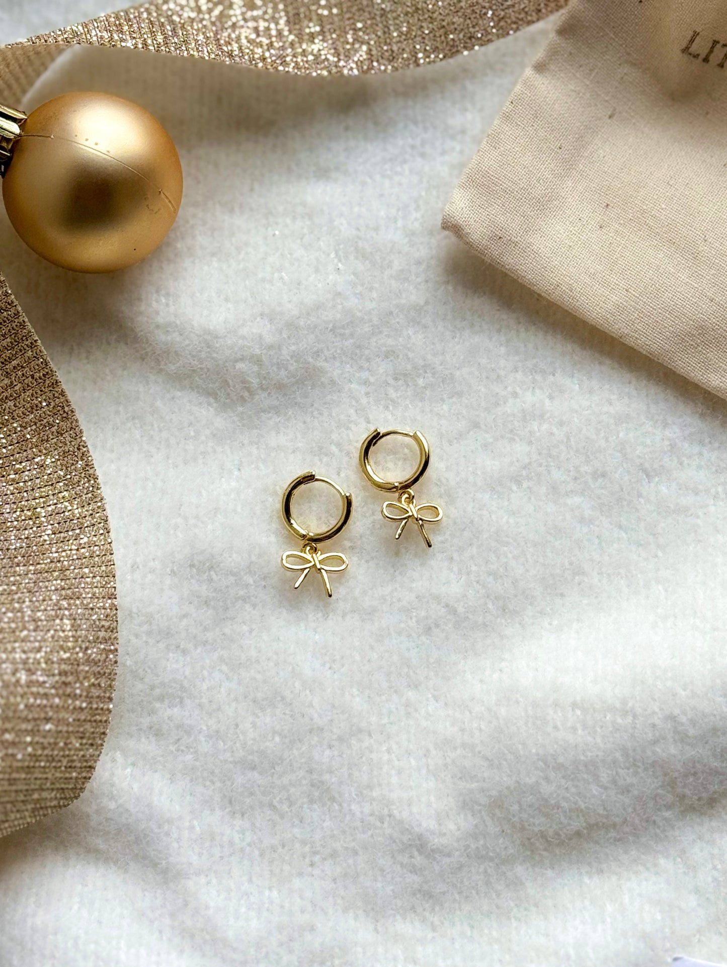 The Gold Bow Hoops