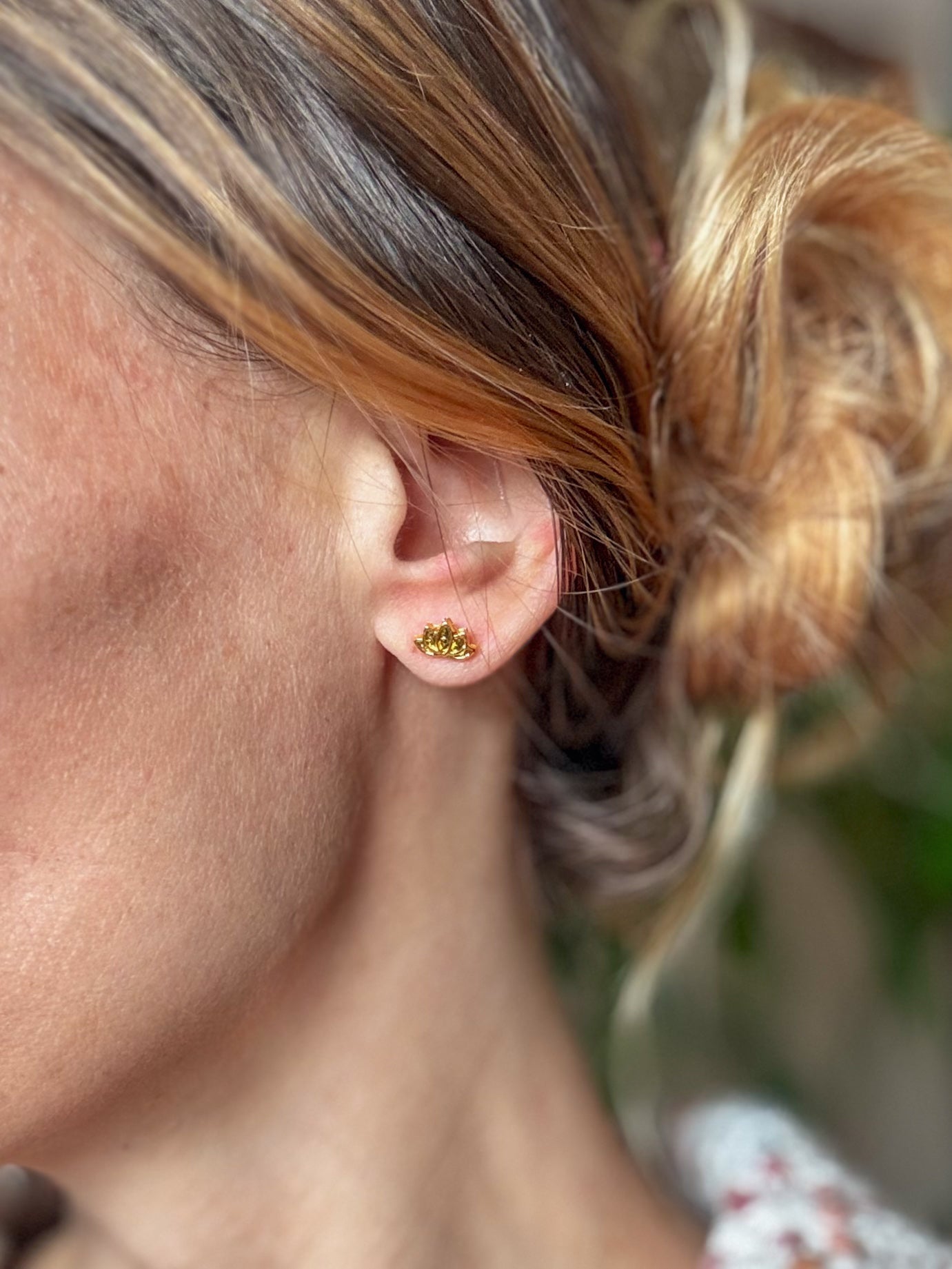 The Gold Lotus Earrings