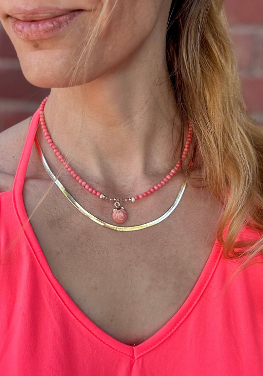 The Peach Coral Oceana Necklace