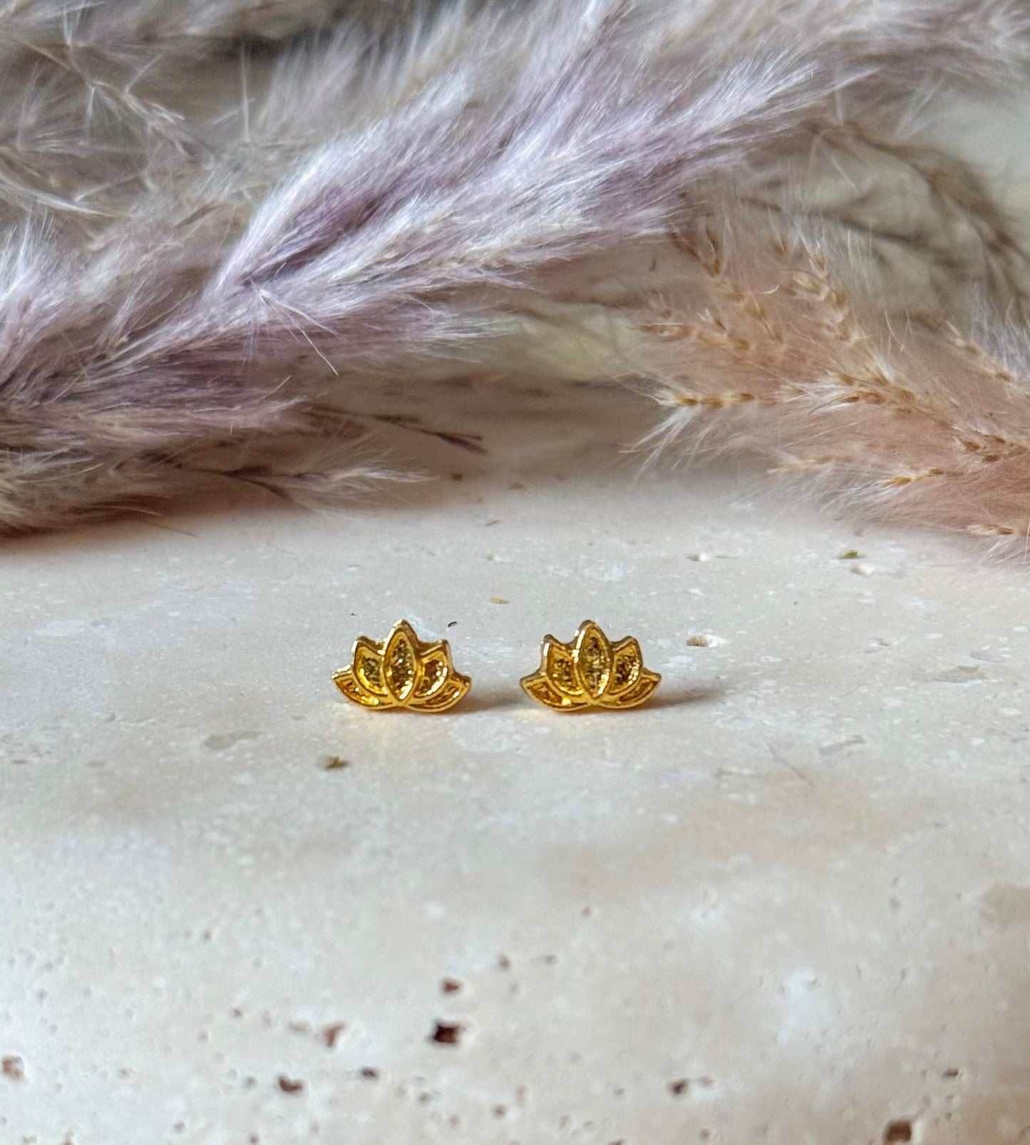 The Gold Lotus Earrings