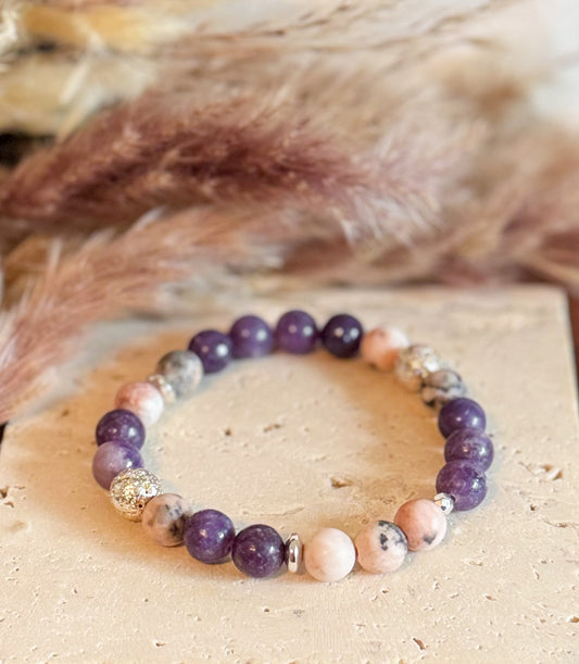 The Wild Lavender & Slate Bracelet