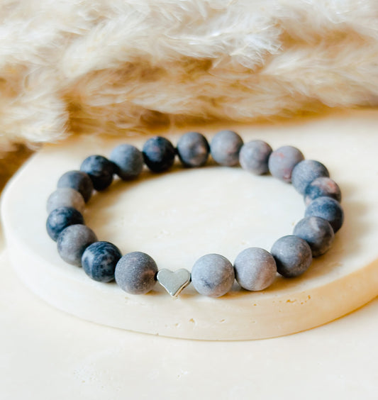 Grey Heart Bracelet