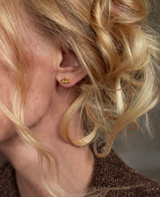 The Gold Lotus Earrings