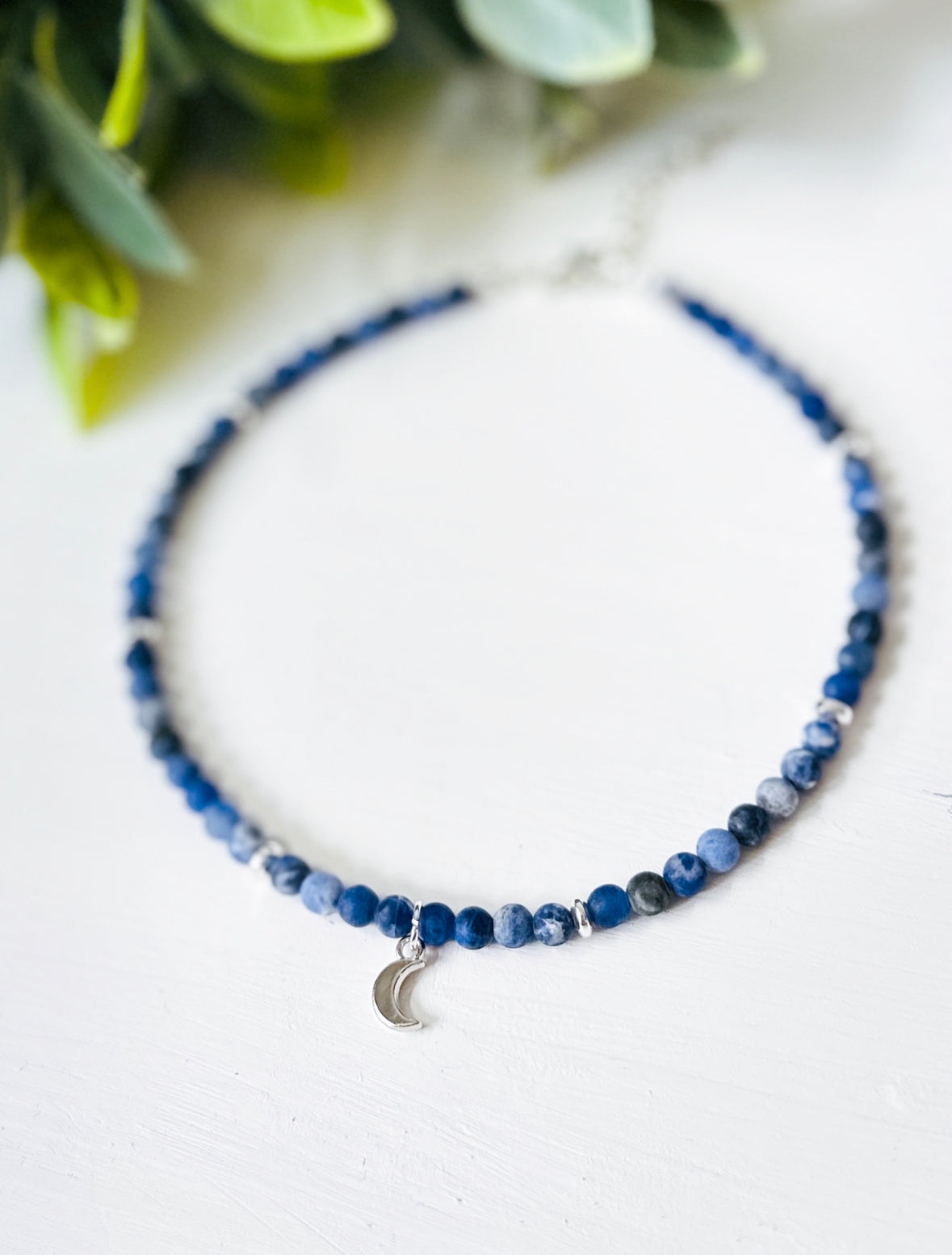 blue anxiety relief gemstone anklet canada