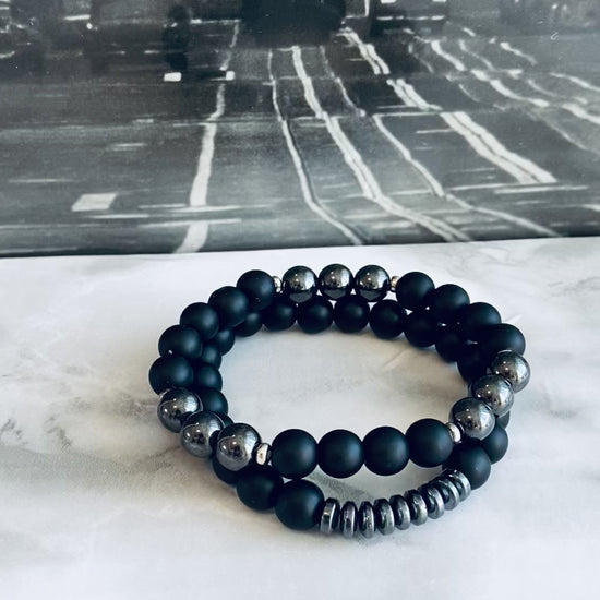 onyx mens bracelets