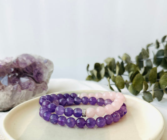 amethyst gemstone healing bracelet 