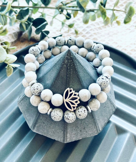 grey healing gemstone bracelets