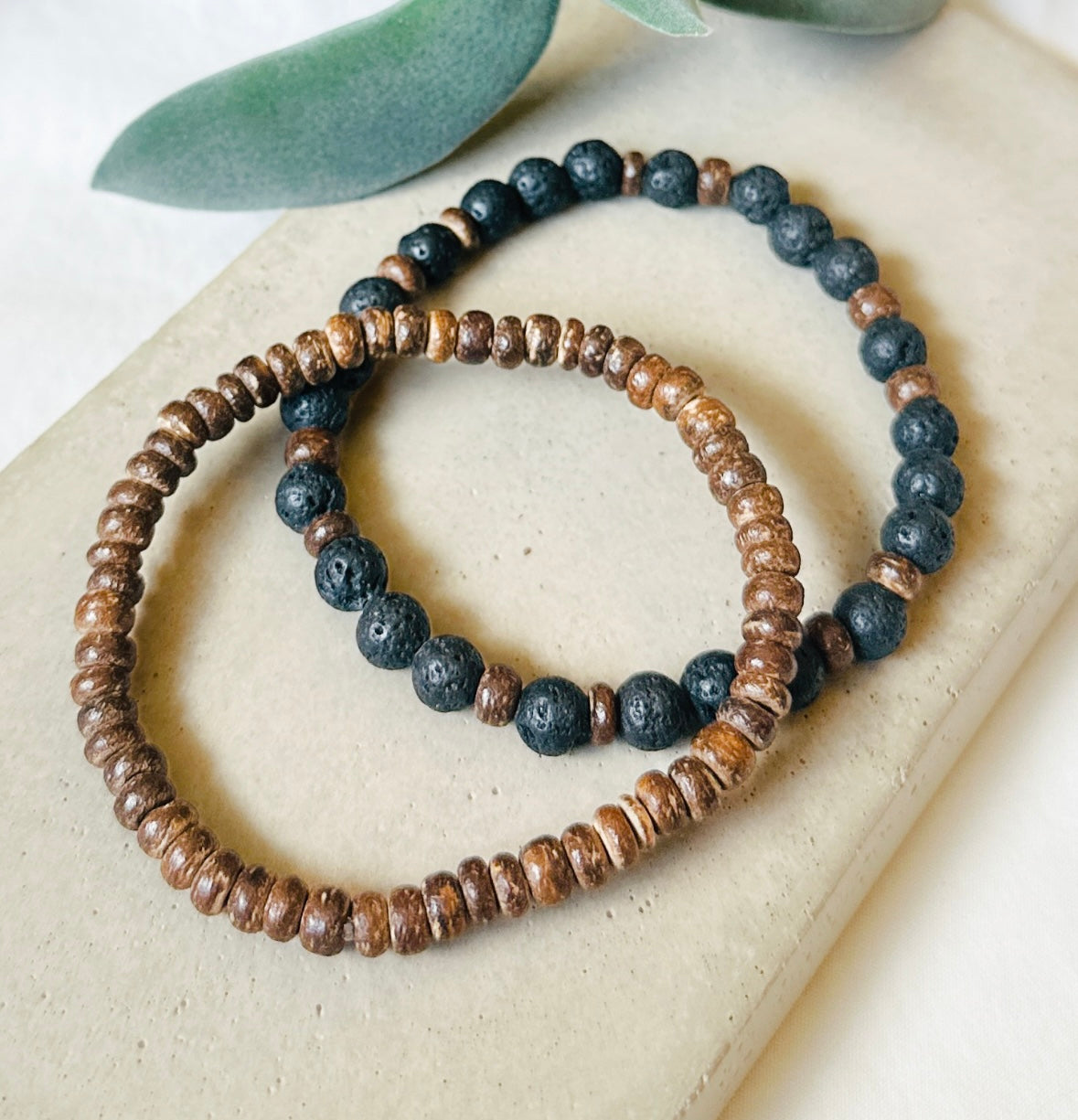 The Fire Within: Bloodstone and Black Lava Rock Men's Beaded Stacking  Bracelet