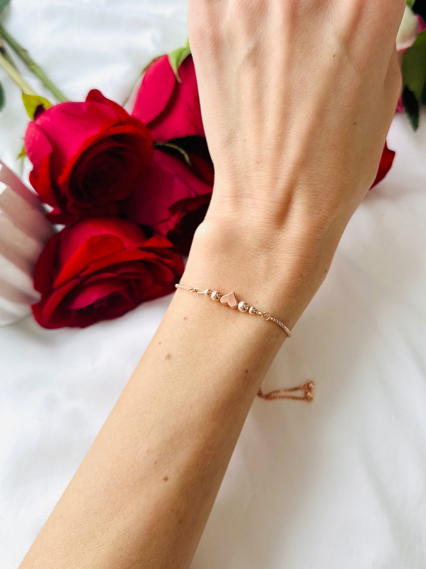 Rose Quartz Minimalist Bracelet