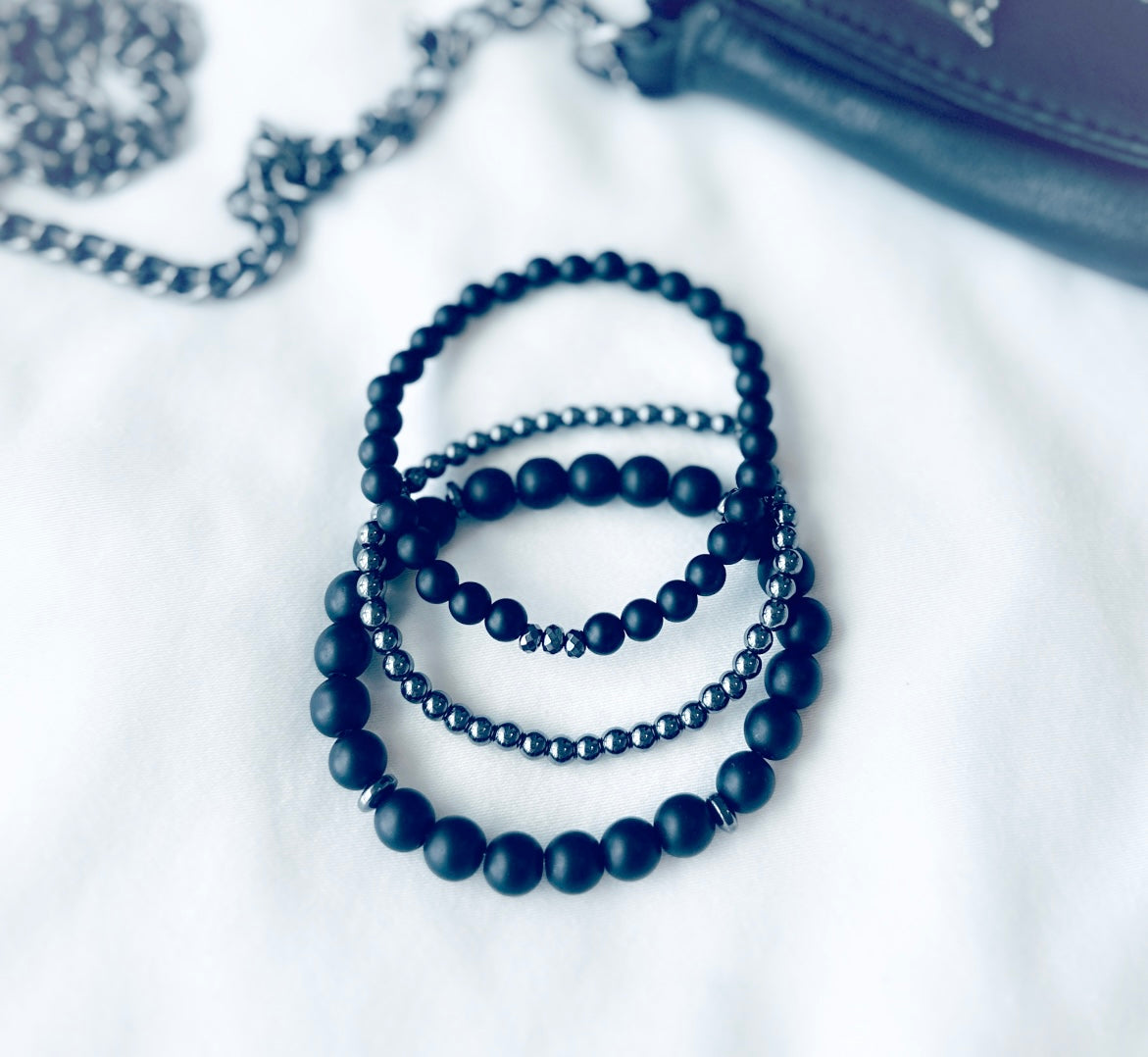 womens onyx gemstone bracelets